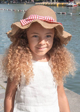 Scalloped Straw Sun Hat Girls - Hats Rockahula - Kuwait - Saudi Arabia