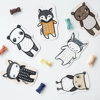 Lacing Cards - Baby Animals Educational Wee Gallery - Kuwait - Saudi Arabia