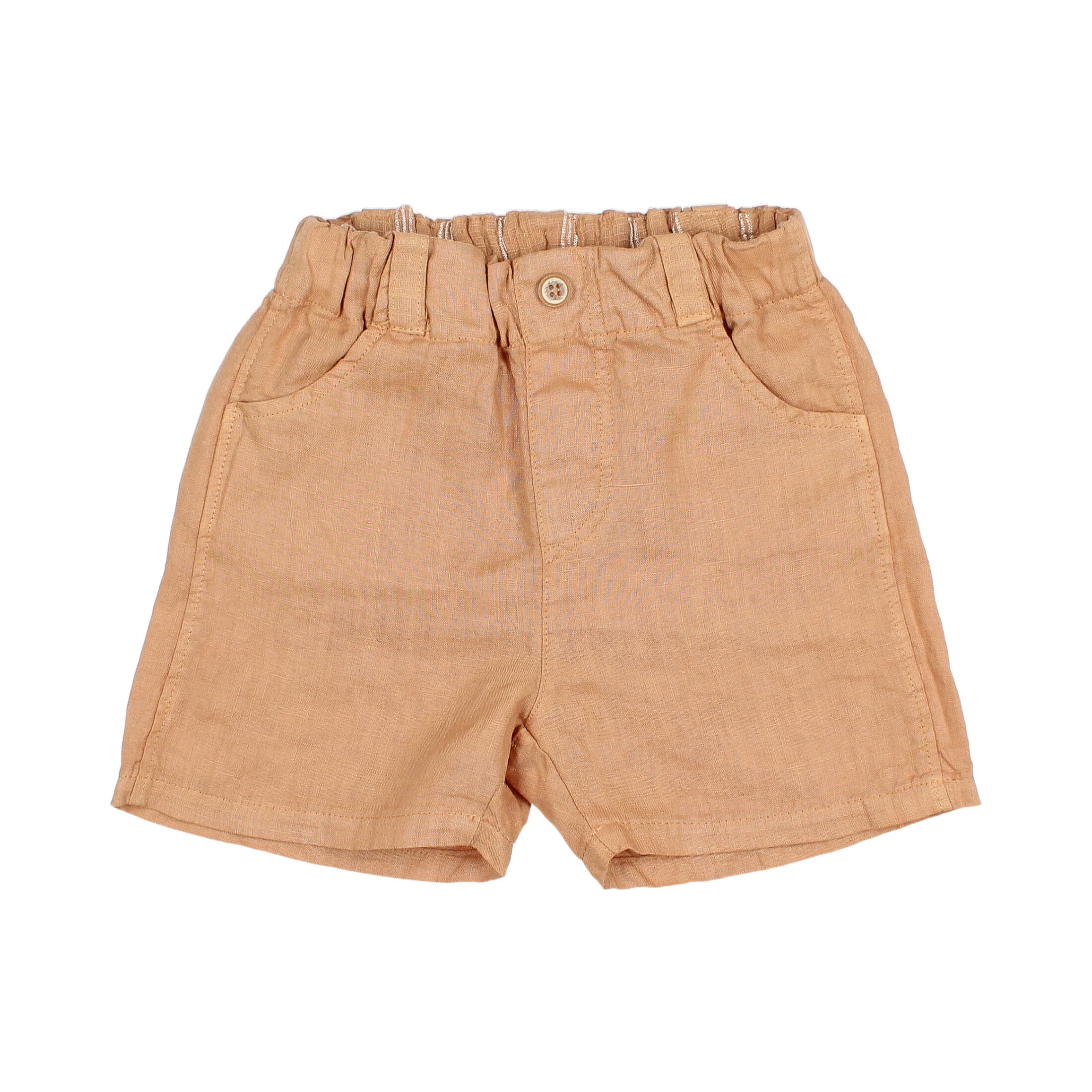Linen Bermuda Shorts (Caramel)