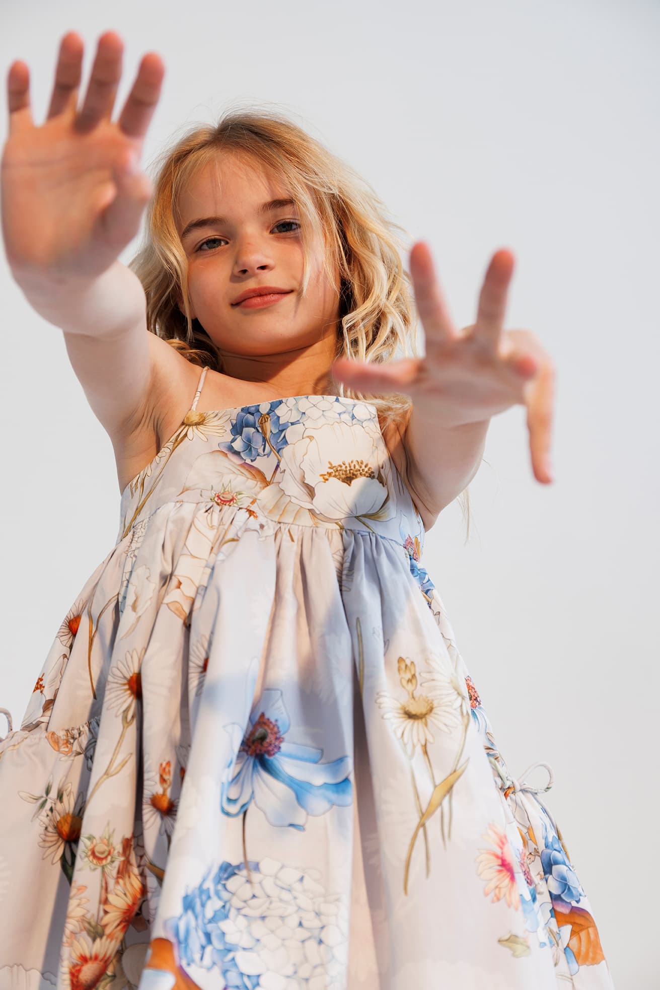 christina rohde blue floral dress Christina Rohde Blue Floral Dress