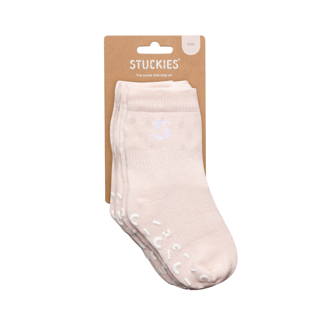 3-Pack Anti-Slip Socks (Rose)