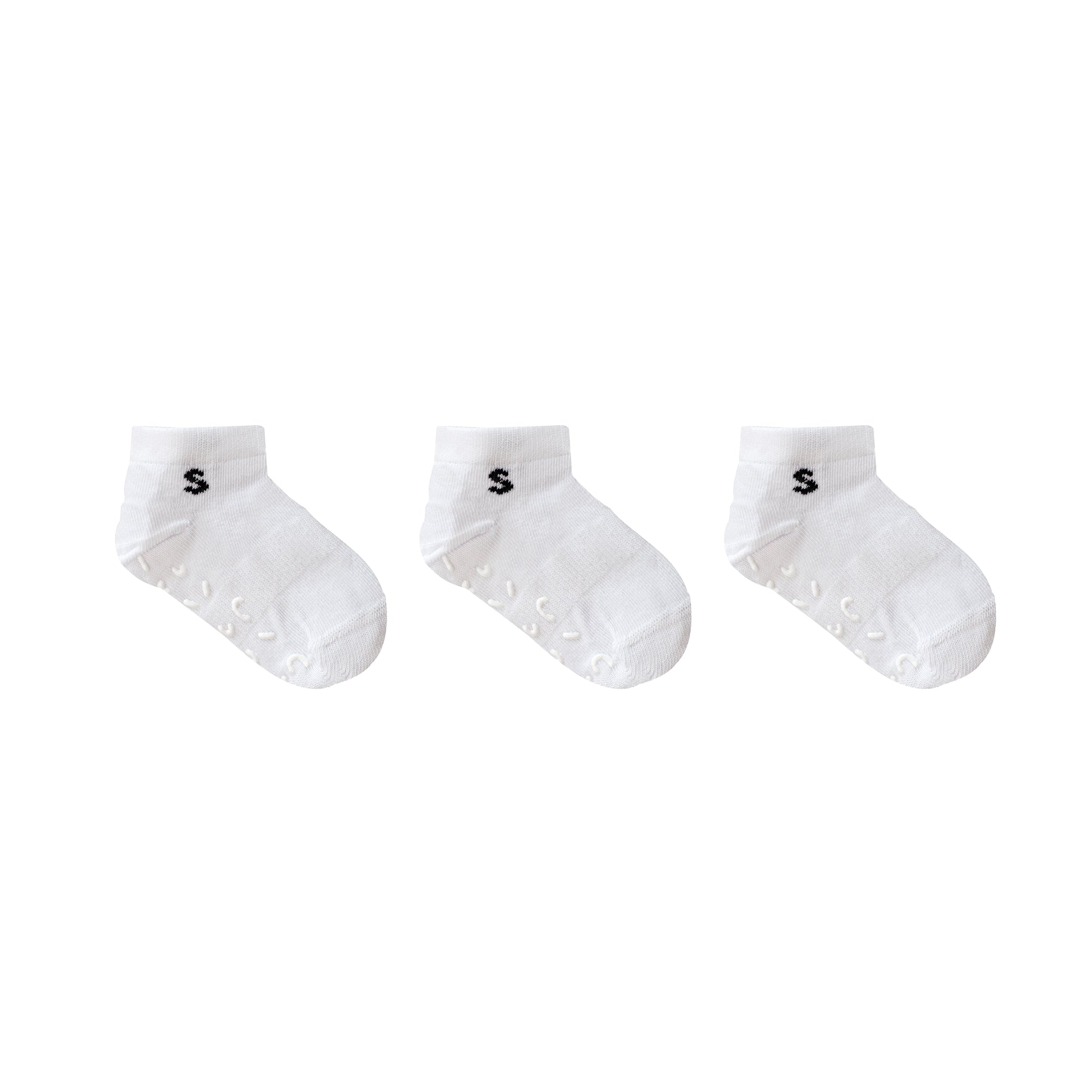 3-Pack Sneaker Socks (White)